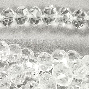 14MM FACETED RONDELLE CLEAR COLOR
